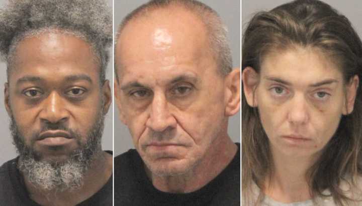 Robert Stockdale, Joseph Zimatore, and Christine Lyons (from left to right) were arrested on Friday, Oct. 6 for their alleged roles in a string of sales of heroin and more.