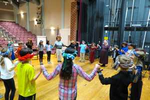 John Jay Middle School Sixth-Graders Partake In Medieval Dancing