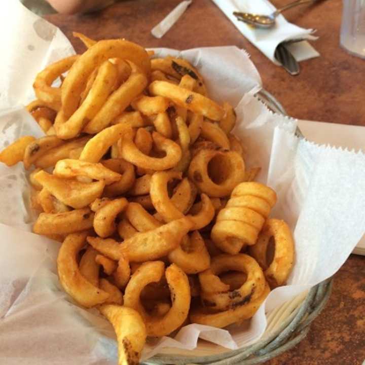 The basket of curly fries at JK&#x27;s, a hometown hangout in Danbury since the 1920s.