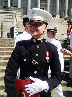Former Allendale Firefighter Makes Second Lt. In Marine Corps