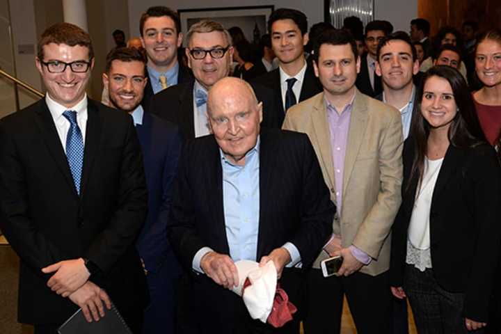 Legendary GE Leader Jack Welch Pays A Visit To 'His' Business School At SHU