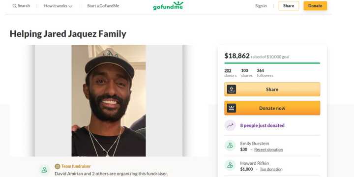 A GoFundMe created for Jaquez&#x27;s family has received $18,862, passing its $10,000 goal.