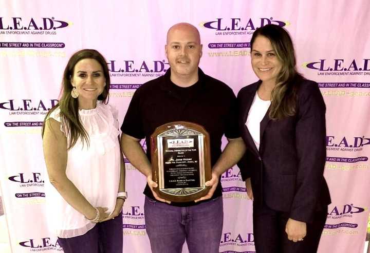 Howell K-8 School District SAC Jeanna Ribon, Officer Jayme Higgins, Howell PD School Resource Officer Maureen McBride