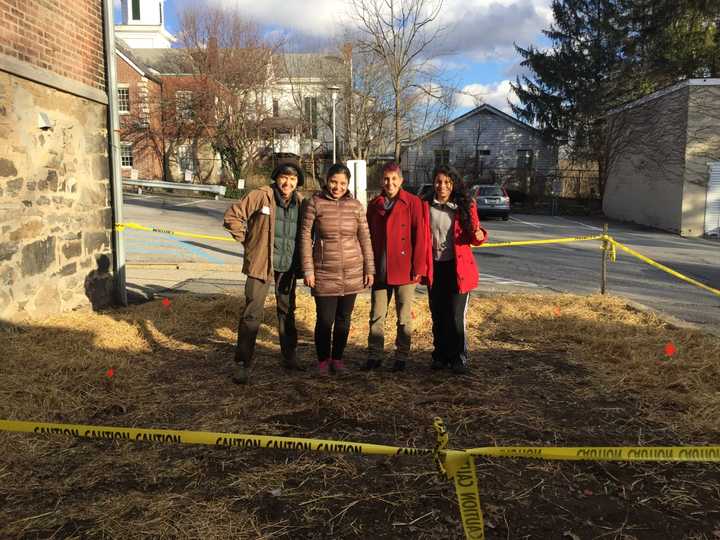 From right: Volunteers Jennifer Stengle, Suparna Das, and Lea Fuentes are among those making the Garden Around the Corner happen.