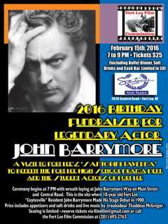 Fort Lee Film To Celebrate John Barrymore's Birthday