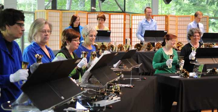 Jubilate Ringers at the Unitarian Church in Westport in May 2013.