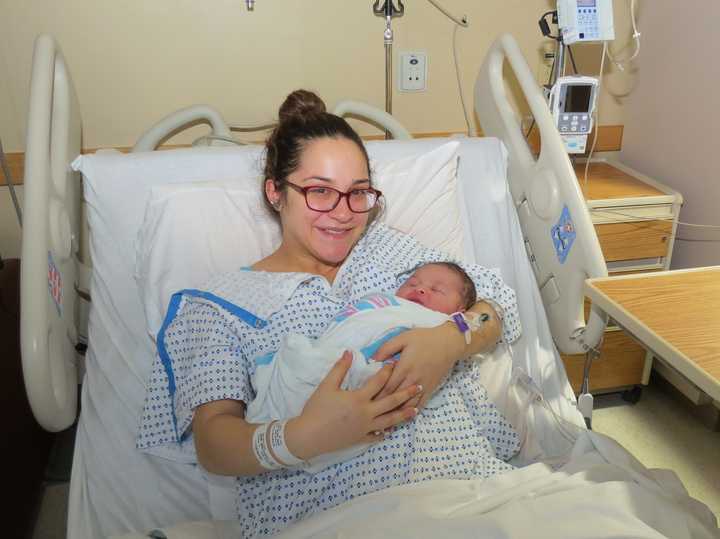 Anthony Josiah Rosa of Stratford was the first baby born at Bridgeport Hospital in 2016.