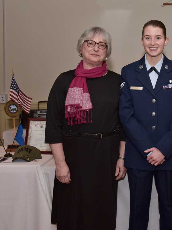 Danbury Club Recognizes WCSU Student For Her Military Service