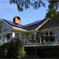 <p>Two solar powers sitting on Ken&#x27;s roof.</p>