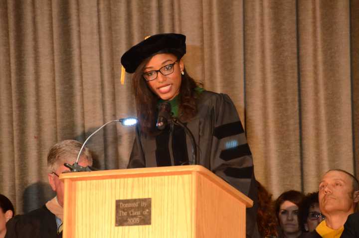 Commencement speaker Dr. Kimberly Dessources, Class of 2006.