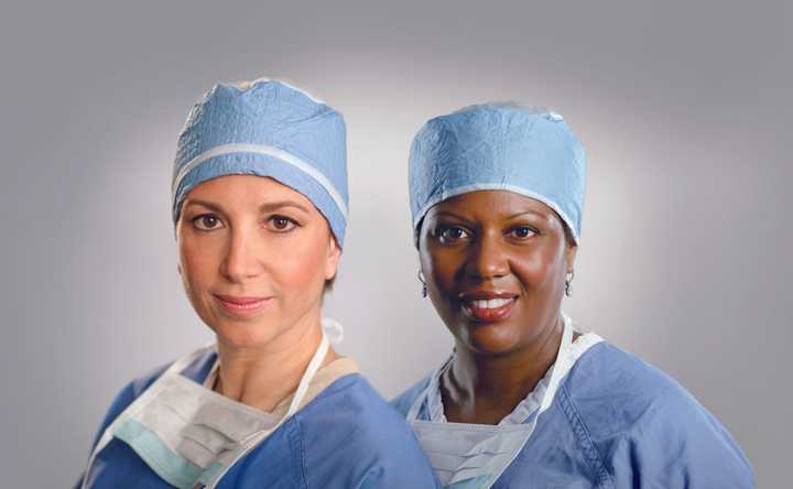 Breast surgeons Laura Klein and Tihesha Wilson of The Valley Hospital&#x27;s Breast Center