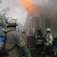 <p>Flames blew out the front windows of the Mitchell Street home in Lodi.</p>