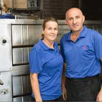 <p>Little Jozef&#x27;s Gourmet Pizza Owners John And Drita Tomaj.</p>