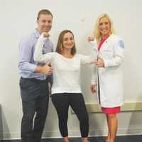 <p>Dr. Joey Papa is recovering from arthroscopic ACL repair with the help of HSS sports medicine surgeon Dr. Karen Sutton and Justin Clark, site manager of HSS Sports Rehab at Chelsea Piers Connecticut.</p>