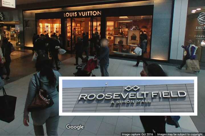 A group of four people stole seven handbags (totaling around $23,000) from the Roosevelt Field Louis Vuitton on Friday, April 28, according to police.