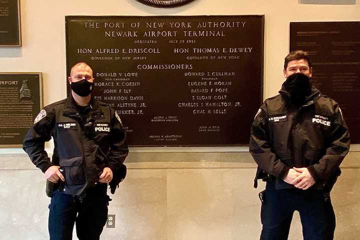 HEROES: Port Authority Police Rescue Stricken Woman At Newark Airport