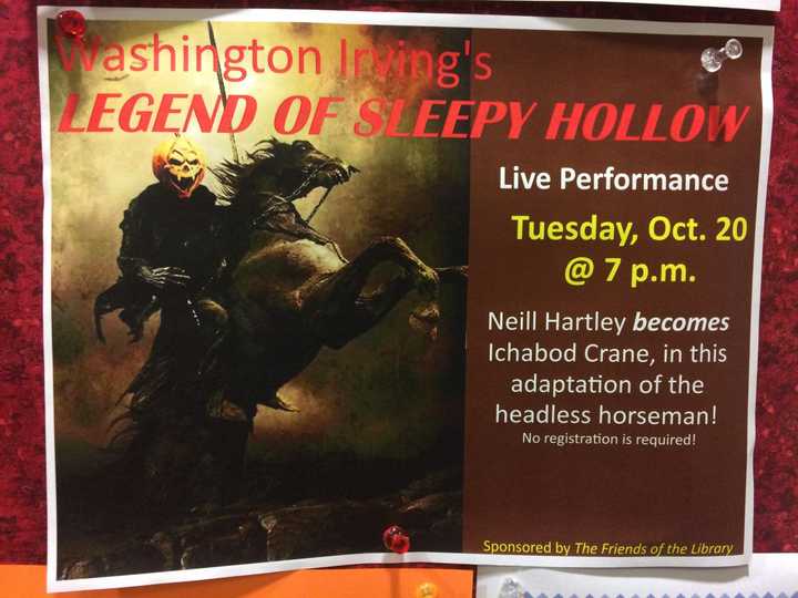 The Franklin Lakes Public Library presents Washington Irving&#x27;s &quot;The Legend of Sleepy Hollow&quot; Oct. 20.