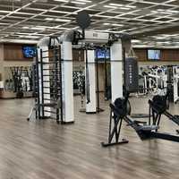 <p>Gym equipment at the new Life Time Middletown - Red Bank location in New Jersey.</p>