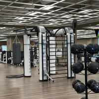 <p>Gym equipment at the new Life Time Middletown - Red Bank location in New Jersey.</p>