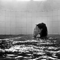 <p>Self-Portrait, San Jose Purua, Mexico, 1976 
This was taken at a mineral pool hotel that Leonora Carrington suggested she visit for a cure. One of her most famous photos.</p>