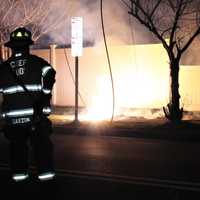 <p>Part of the fence melted, as well, in the Lodi fire.</p>