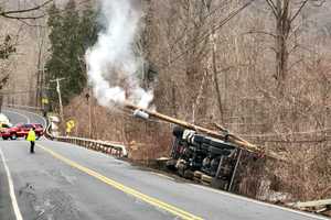 Truck Driver Treated At Danbury Hospital After Rollover Crash In Mahopac