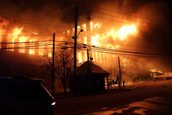 IMAGES: 'Big One' Consumes Marcal Plant, Ignites Nearby Buildings, Power Lines