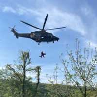 Maryland State Police Helicopter Rescues UTV Crash Victim From Remote Mountainside