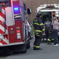 <p>EMS caring for the injured man.&nbsp;</p>