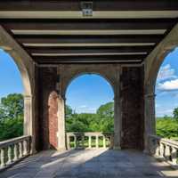 <p>The Mahwah mansion is nestled in the Ramapo Mountains.</p>