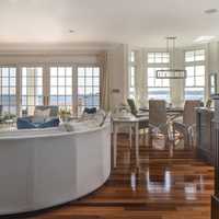 <p>Invite your friends to the beach after partying in the open living area, kitchen, and dining space.</p>