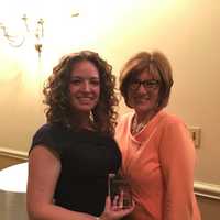 <p>Melissa Behrens Lipovsky, left, with Ann Byne of the Suffern-based The Byne Group.</p>