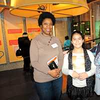 <p>Mentor Marsha Rowe with mentee Kiara and her mther.</p>