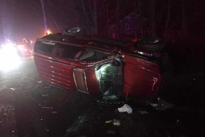 Monroe Police Probe Cause Of One-Car Rollover Crash