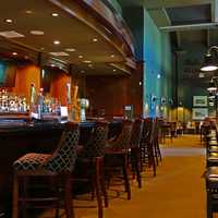 <p>The bar at Monty&#x27;s River Grille.</p>