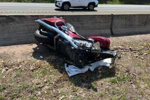 Motorcycle Reportedly 'Split In Two' In I-84 Vernon Crash