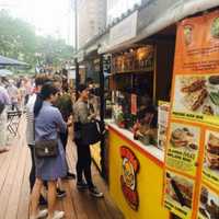 <p>Hungry folks line up for savory and street crepes at Mr. Bing&#x27;s. Spring Valley native Brian Goldberg hopes to make the humble Chinese street food into New York City&#x27;s next snack sensation.</p>