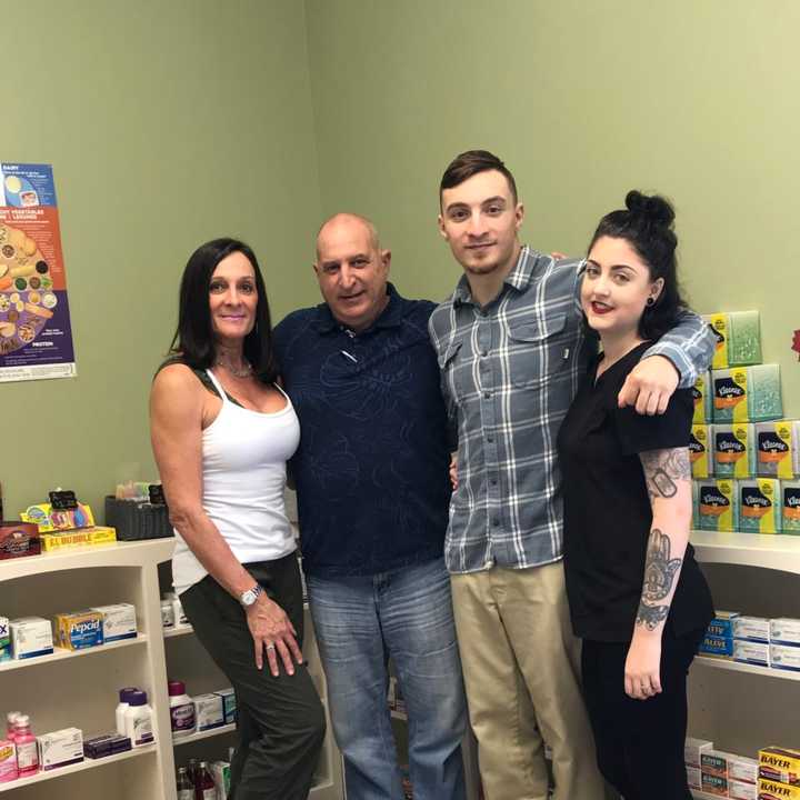 The Delillo family, owners of Main Street Rx in Newtown.