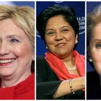 <p>Hillary Clinton, Indra Nooyi, and Madeline Albright received higher degrees from Yale.</p>