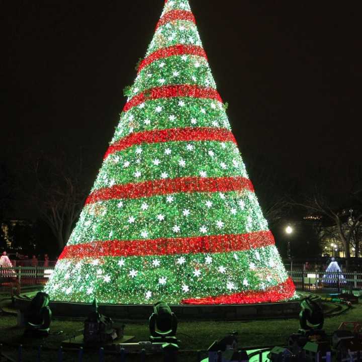 GE illuminated the National Christmas Tree for 53 consecutive seasons. There are more than 60,000 LEDs on the tree, which stands at President&#x27;s Park in Washington, D.C. LEDs use 80 percent less energy than traditional bulbs and can last 20,000 hours.