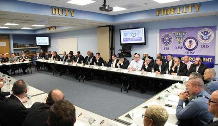 File photo from a previous law enforcement/faith-based gathering at the Totowa NJSP barracks.