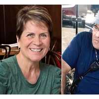 <p>Nancy Scaramuzzo, Lodi Firefighter Anthony Maiolo</p>