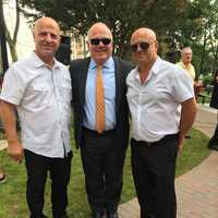 <p>Elias and Tony Nehme completed renovations to the park. They&#x27;re pictured here with their attorney Cris Diktas.</p>