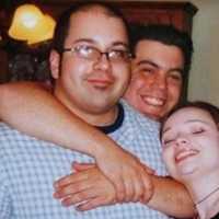 <p>Rich and Lauren Lopez of Hawthorne are throwing a fundraiser in honor of their late friend, Nick Gretina, middle.</p>