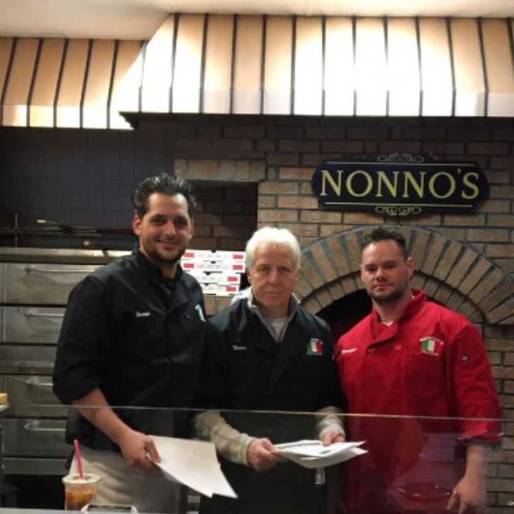 Paul &quot;Nonno&quot; Petrizzo, center, recently opened Nonno&#x27;s Cucina Brickoven Pizza &amp; Pasta in Glen Rock with family members including his son, Joseph, left, and nephew, Dan Petrizzo, right.