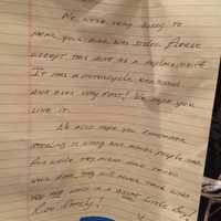 <p>Glen Rock dads Matt Boyle and Dan Kehm left Finn his new bike along with a note</p>