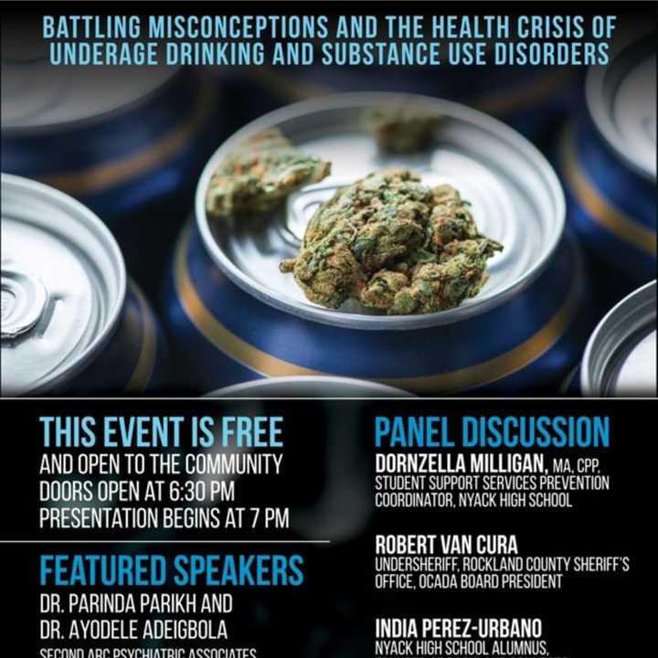 Our Community Against Drug Abuse  (OCADA) will be hosting &quot;A Perfect Storm,&quot; a public forum on youths and substance abuse in Nyack next month.