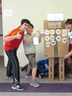 Kids Create Life-Size Robot From Scrap At Old Tappan Library