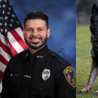 <p>&nbsp;K9 Officer Sebastian Obando and K9 Apollo.&nbsp;</p>