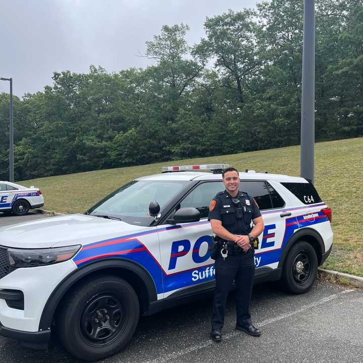 Officer Kevin Farina was off-duty as he and two Good Samaritans helped pull a couple out of a burning car in the morning of Saturday, June 24, police reported.